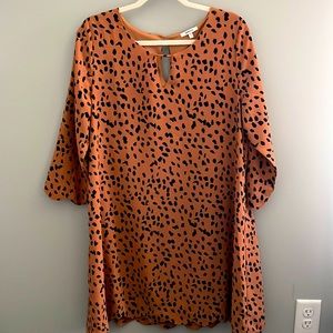Jodifil 3/4 sleeve leopard print dress- size large